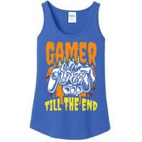 Gamer Till The End Scary Halloween Skeleton Video Game Lover Funny Gift Ladies Essential Tank