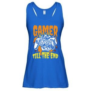 Gamer Till The End Scary Halloween Skeleton Video Game Lover Funny Gift Ladies Essential Flowy Tank