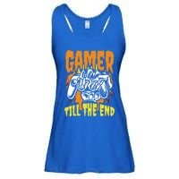 Gamer Till The End Scary Halloween Skeleton Video Game Lover Funny Gift Ladies Essential Flowy Tank