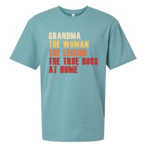 Grandma The The Legend The True Boss Gift Mom Gift Sueded Cloud Jersey T-Shirt