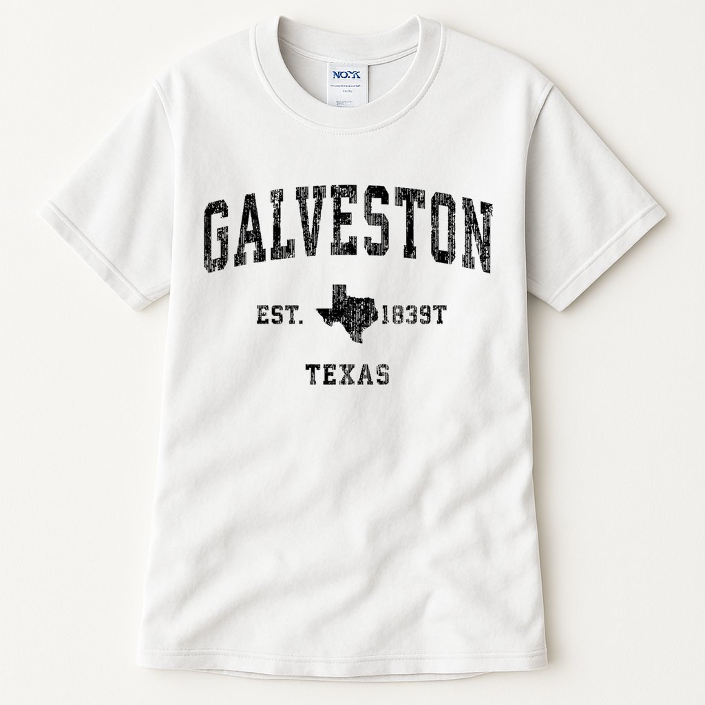 Galveston Texas Tx Vintage Established Athletic Sports Design Tall T-Shirt