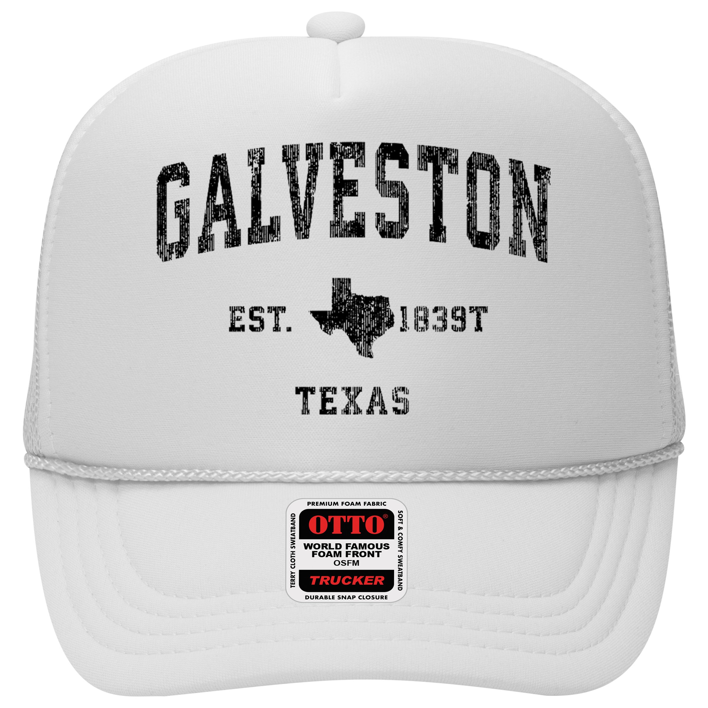 Galveston Texas Tx Vintage Established Athletic Sports Design Hat