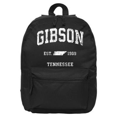 Gibson Tennessee TN Vintage Athletic Sports 16 in Basic Backpack
