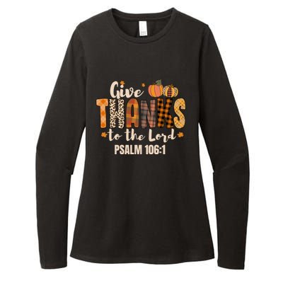 Give Thanks To The Lord Thanksgiving Fall Christian Cute Gift Womens CVC Long Sleeve Shirt