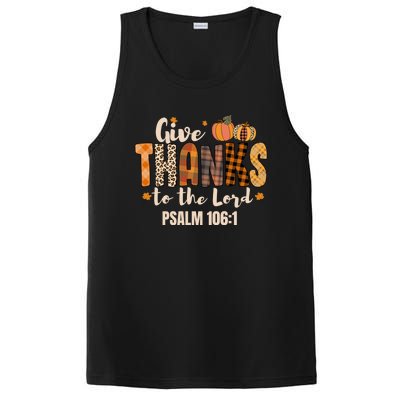 Give Thanks To The Lord Thanksgiving Fall Christian Cute Gift PosiCharge Competitor Tank