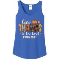 Give Thanks To The Lord Thanksgiving Fall Christian Cute Gift Ladies Essential Tank