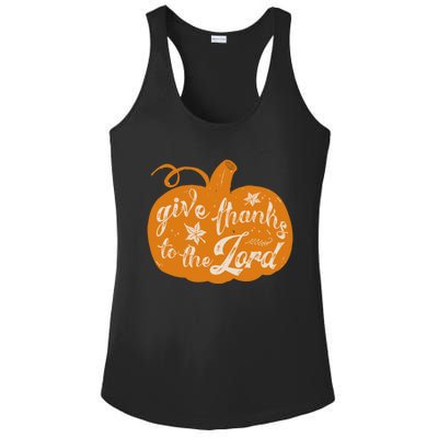 Give Thanks To The Lord Pumpkin Gift Ladies PosiCharge Competitor Racerback Tank