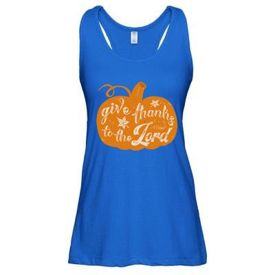 Give Thanks To The Lord Pumpkin Gift Ladies Essential Flowy Tank