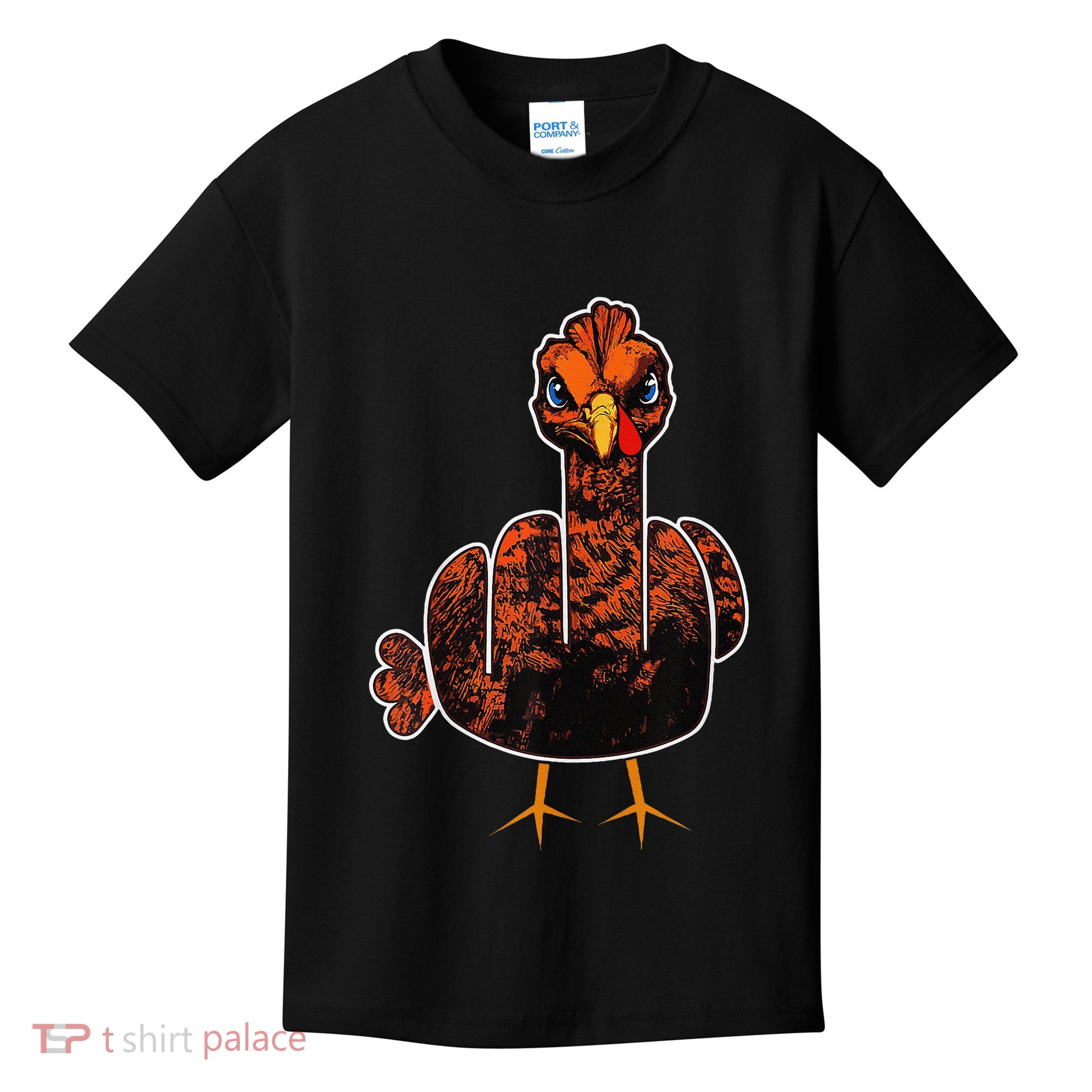 Grumpy Thanksgiving Turkey Kids T-Shirt
