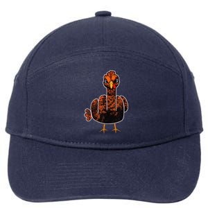 Grumpy Thanksgiving Turkey 7-Panel Snapback Hat