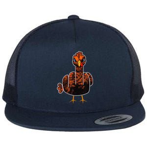 Grumpy Thanksgiving Turkey Flat Bill Trucker Hat