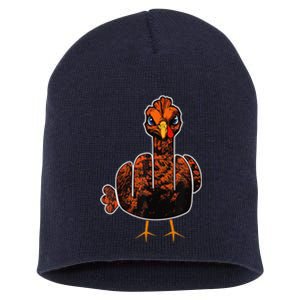 Grumpy Thanksgiving Turkey Short Acrylic Beanie