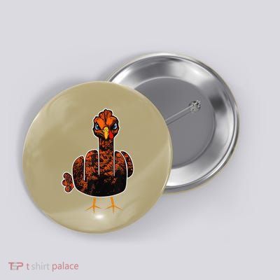 Grumpy Thanksgiving Turkey Button