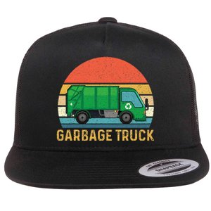 Garbage Truck Trash Recycling Lover Waste Management  Flat Bill Trucker Hat