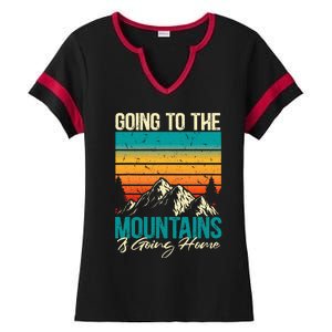 Going To The Mountains Is Going Home Ladies Halftime Notch Neck Tee