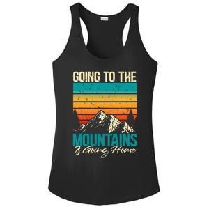 Going To The Mountains Is Going Home Ladies PosiCharge Competitor Racerback Tank