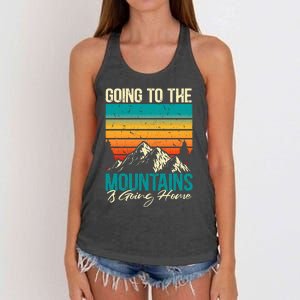 Going To The Mountains Is Going Home Women's Knotted Racerback Tank