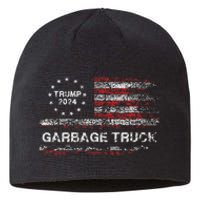 Garbage Truck Trump Supporter Garbage Trump 2024 Sustainable Beanie