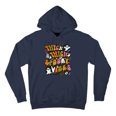 Groovy Thick Thighs Spooky Vibes Halloween Costume  Wo Hoodie