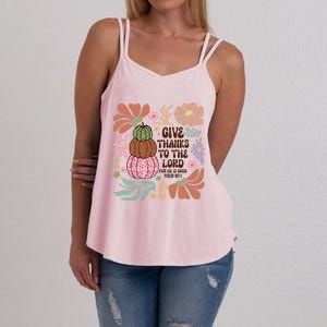 Give Thanks To The Lord Floral Fall Women's Strappy Tank