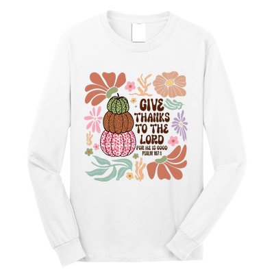 Give Thanks To The Lord Floral Fall Long Sleeve Shirt