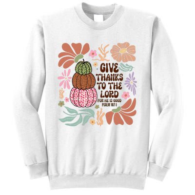 Give Thanks To The Lord Floral Fall Sweatshirt