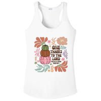 Give Thanks To The Lord Floral Fall Ladies PosiCharge Competitor Racerback Tank