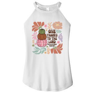 Give Thanks To The Lord Floral Fall Women's Perfect Tri Rocker Tank