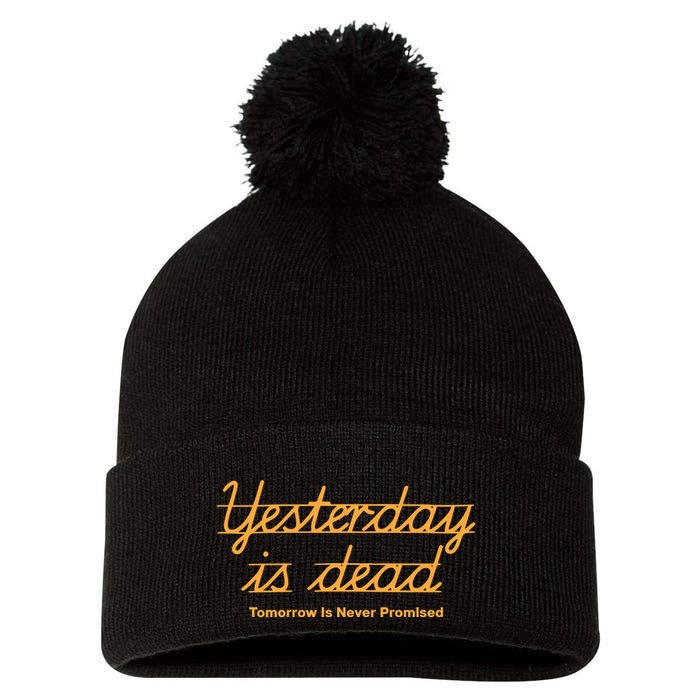 Give Them Their Flowers Yester Day Is Dead Pom Pom 12in Knit Beanie