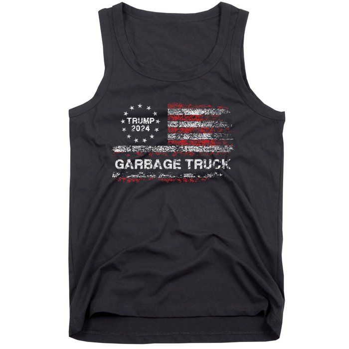 Garbage Truck Trump Supporter Garbage Trump 2024 Gift Tank Top