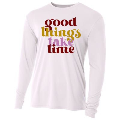 Good Things Take Time Positive Cooling Performance Long Sleeve Crew