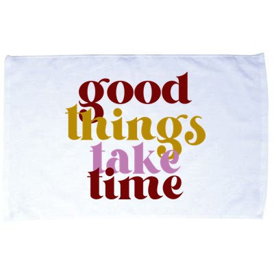Good Things Take Time Positive Microfiber Hand Towel