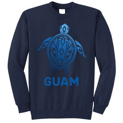 Guam Tribal Tattoo Blue Sea Turtle Souvenirs Tall Sweatshirt