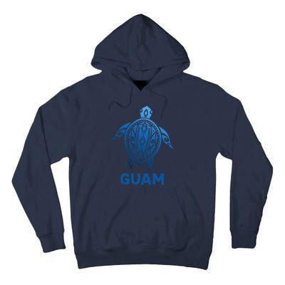 Guam Tribal Tattoo Blue Sea Turtle Souvenirs Tall Hoodie