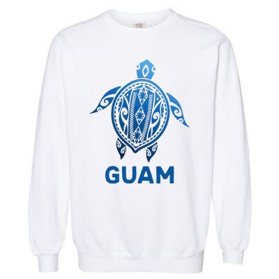 Guam Tribal Tattoo Blue Sea Turtle Souvenirs Garment-Dyed Sweatshirt