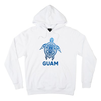 Guam Tribal Tattoo Blue Sea Turtle Souvenirs Hoodie