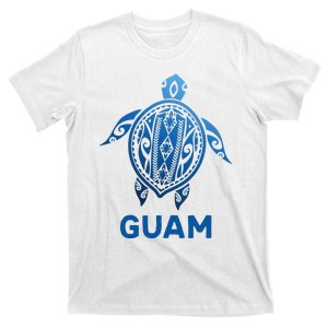 Guam Tribal Tattoo Blue Sea Turtle Souvenirs T-Shirt