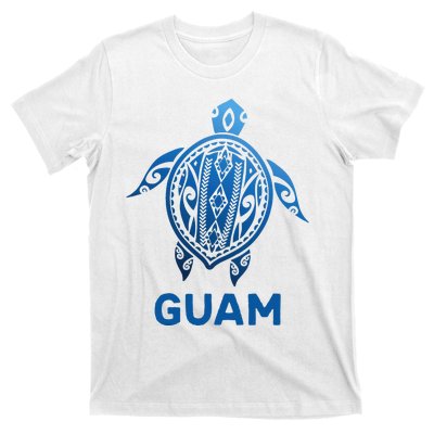 Guam Tribal Tattoo Blue Sea Turtle Souvenirs T-Shirt