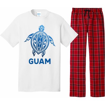 Guam Tribal Tattoo Blue Sea Turtle Souvenirs Pajama Set