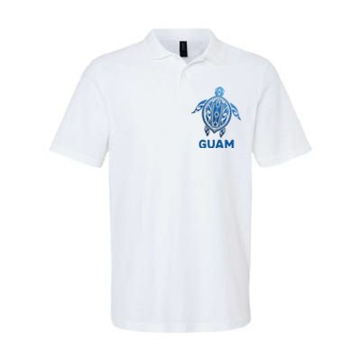 Guam Tribal Tattoo Blue Sea Turtle Souvenirs Softstyle Adult Sport Polo