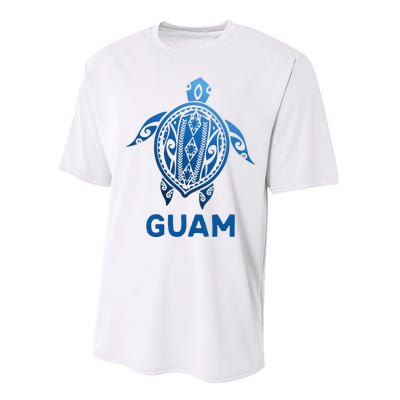 Guam Tribal Tattoo Blue Sea Turtle Souvenirs Performance Sprint T-Shirt