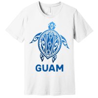 Guam Tribal Tattoo Blue Sea Turtle Souvenirs Premium T-Shirt