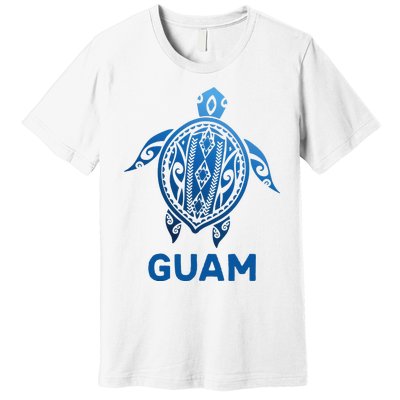 Guam Tribal Tattoo Blue Sea Turtle Souvenirs Premium T-Shirt