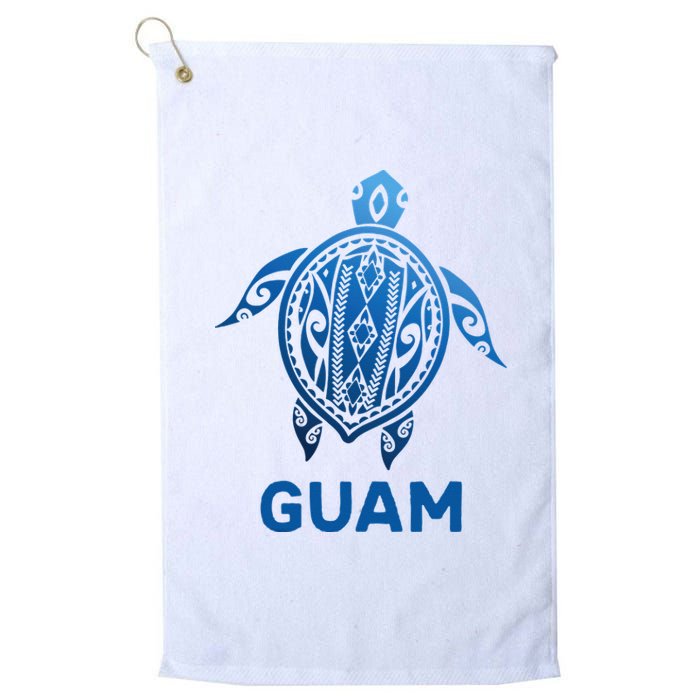 Guam Tribal Tattoo Blue Sea Turtle Souvenirs Platinum Collection Golf Towel