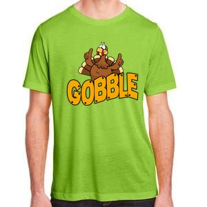 Gobble Turkey Thanksgiving Holiday Adult ChromaSoft Performance T-Shirt