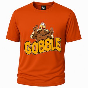 Gobble Turkey Thanksgiving Holiday Cooling Performance Crew T-Shirt