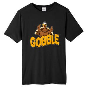 Gobble Turkey Thanksgiving Holiday Tall Fusion ChromaSoft Performance T-Shirt