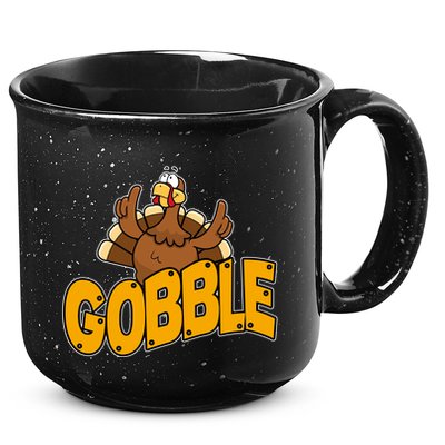 Gobble Turkey Thanksgiving Holiday 15oz Campfire Ceramic Mug