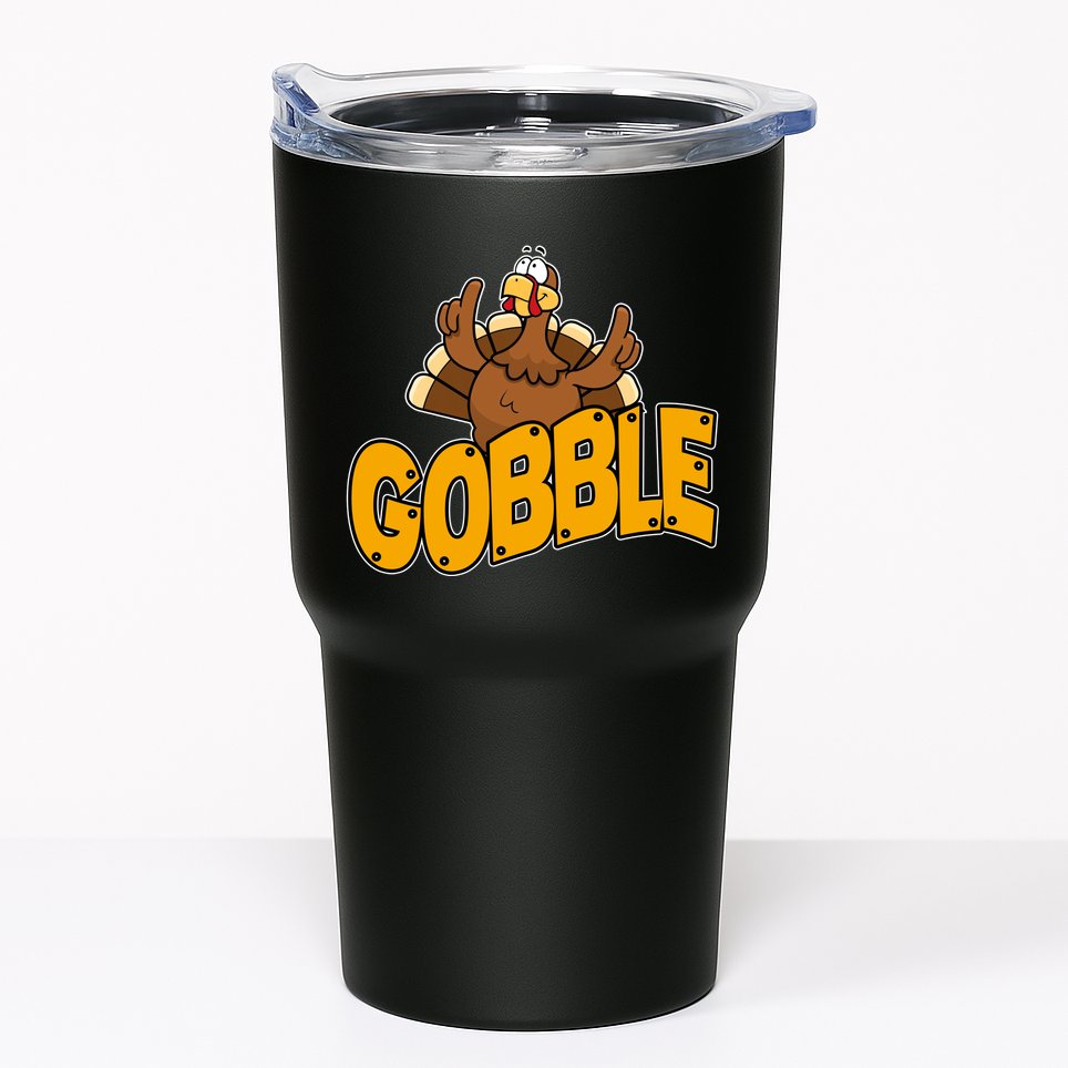 Gobble Turkey Thanksgiving Holiday Tumbler