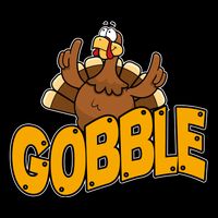 Gobble Turkey Thanksgiving Holiday Poster